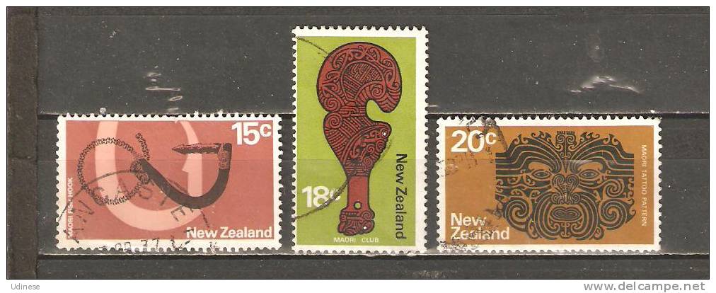 NEW ZEALAND 1971 - MAORI HANDICRAFT - CPL. SET. - USED OBLITERE GESTEMPELT USADO - Usados