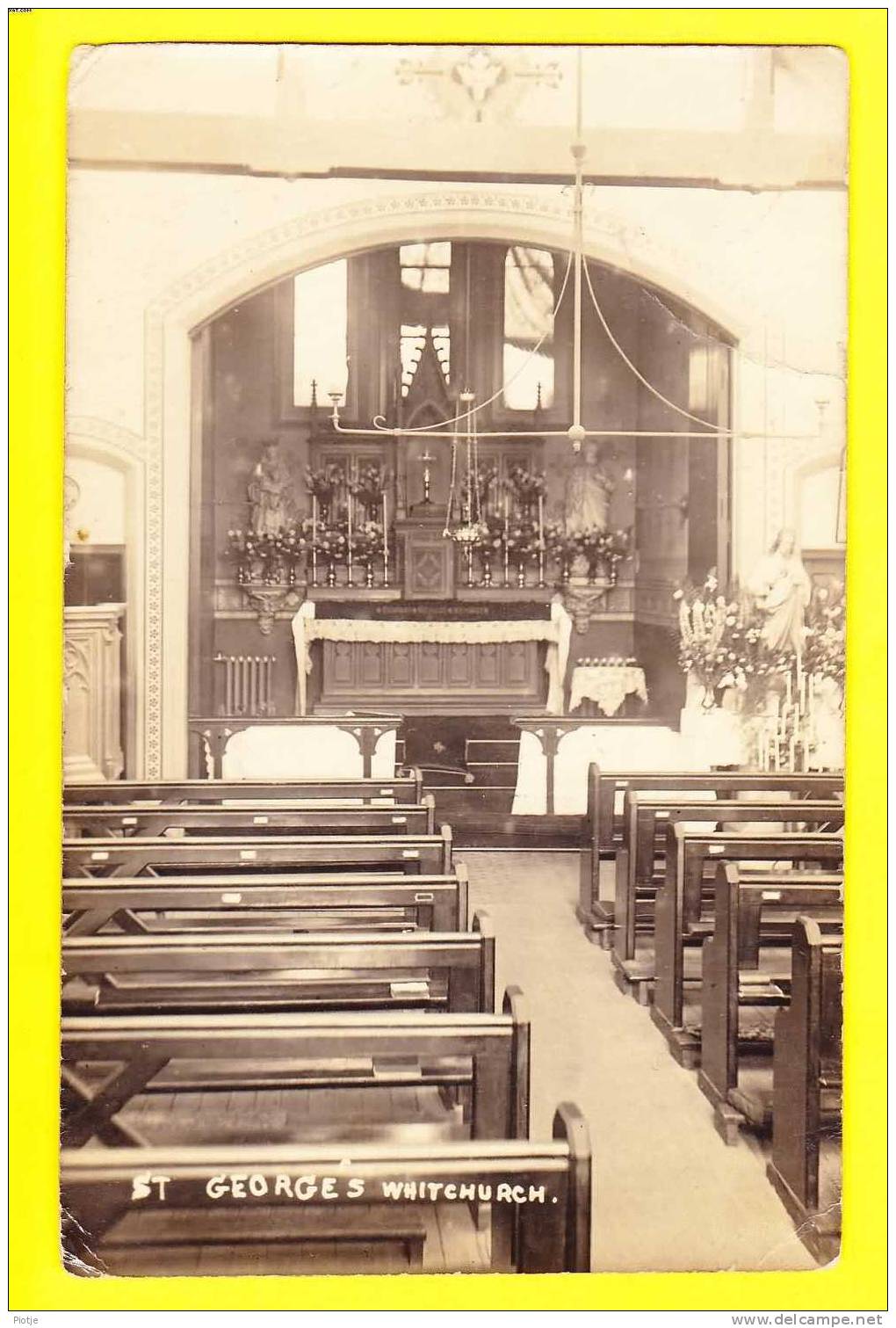 * Whitchurch (Berkshire - United Kingdom - England) * Carte Photo, Fotokaart, TOP CPA, St George's, Old, Autel, Altaar - Sonstige & Ohne Zuordnung