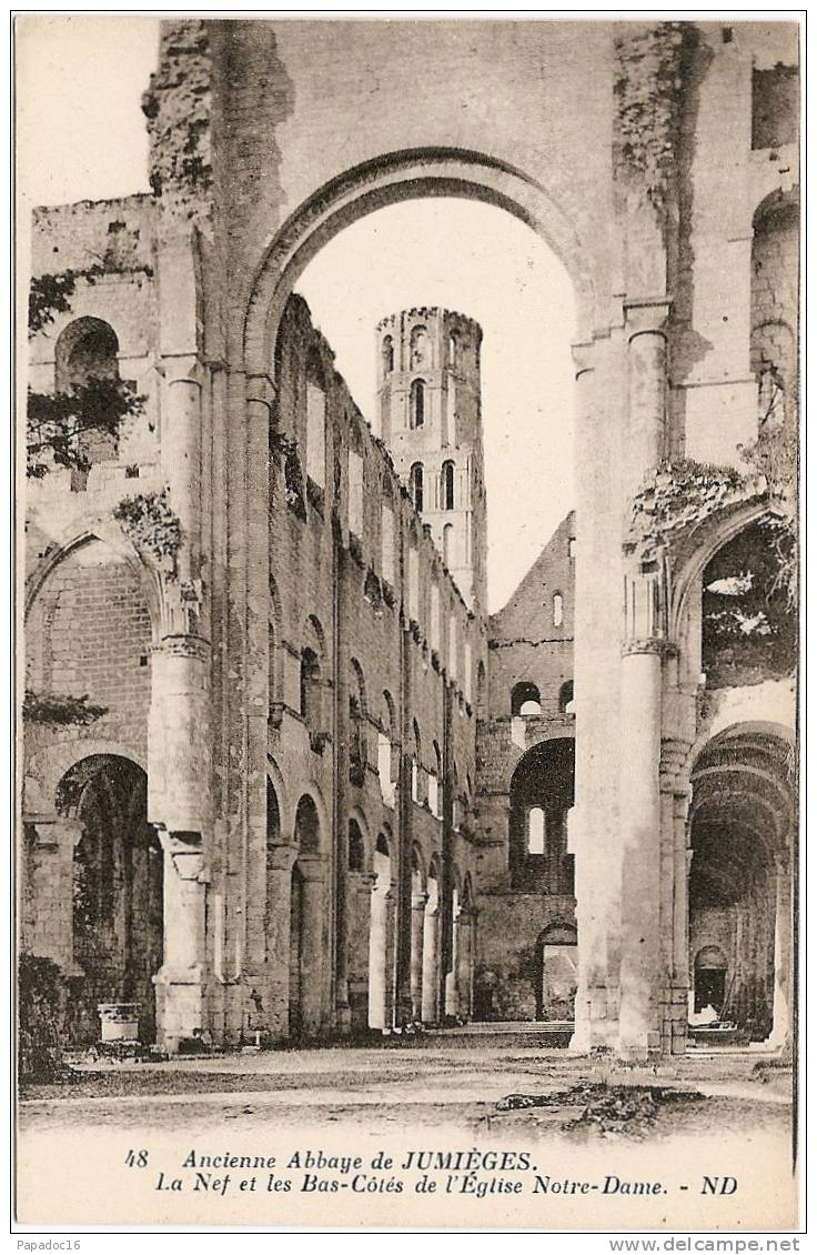 76 - Ancienne Abbaye De Jumièges - La Nef Et Les Bas-Côtés De L'Eglise Notre-Dame - ND 48 (non Circulée) - Jumieges