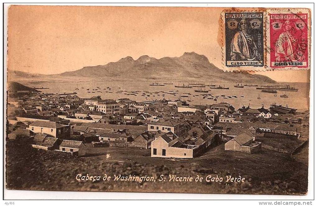 CPA CAP VERT - Cabeça De Washington - St. Vicente De CABO VERDE - Cachet 1922 Sur N° 149 Et 181 YT - TB** - Kaapverdische Eilanden