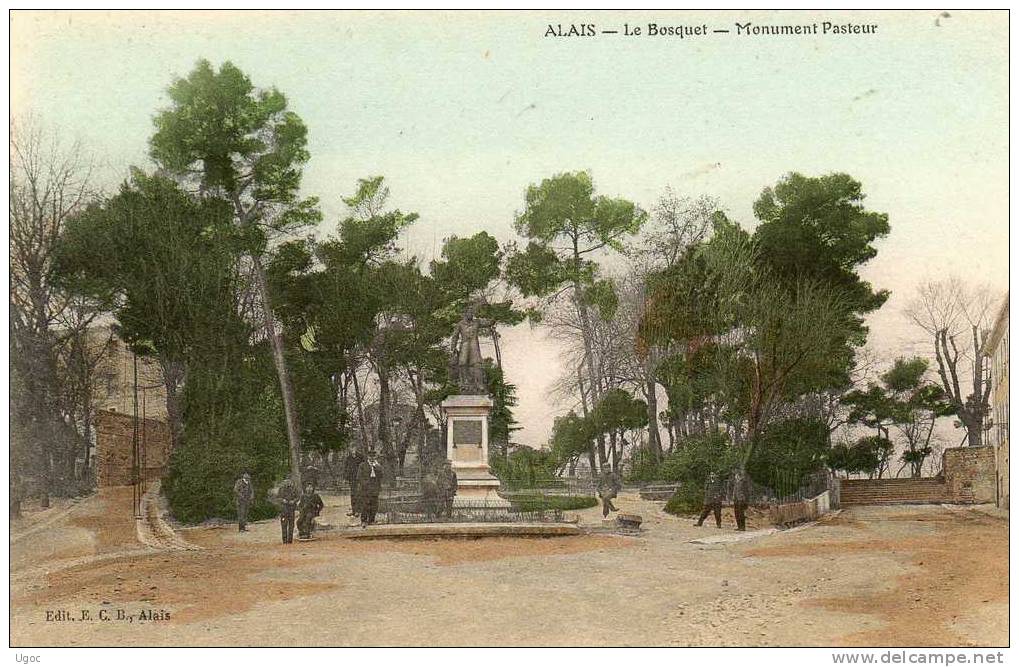 CPA - 30 - ALAIS - Le Bosquet - Monument Pasteur  -  781 - Alès