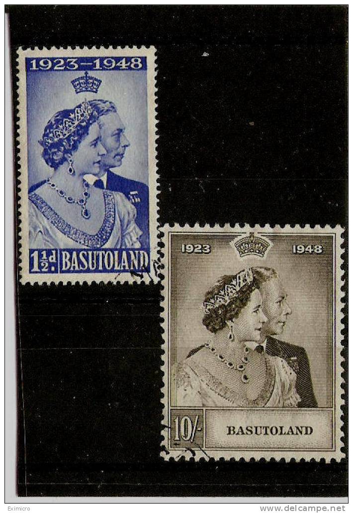 BASUTOLAND 1948 SILVER WEDDING SET FINE USED Cat £45 - 1933-1964 Crown Colony