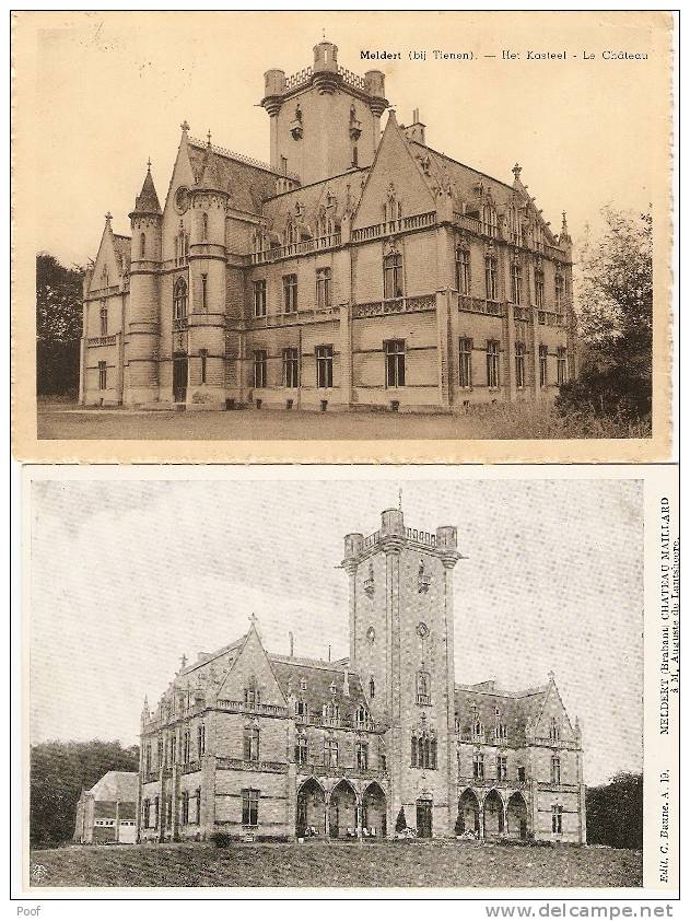 Meldert ( Bij Tienen ) : Chateau -- Kasteel  ------2 Kaarten - Tienen