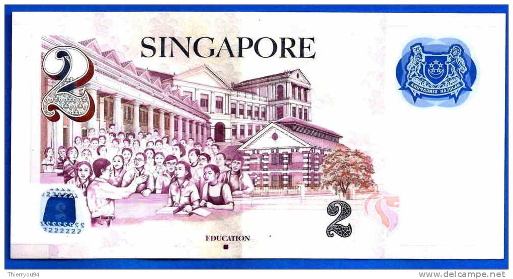 Singapour 2 Dollars 2005 Education Polymere Polymer Singapore Skrill Bitcoin Paypal OK - Singapur