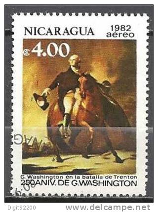 1 W Valeur Used, Oblitérée - NICARAGUA  * 1982 - N° 1055-14 - George Washington