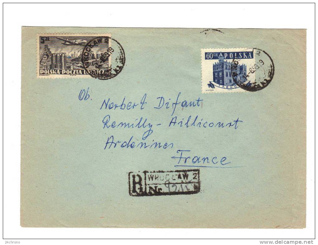 Enveloppe, Pologne, Recommande, Timbre Avion, Tarnow (11-123) - Machines à Affranchir (EMA)