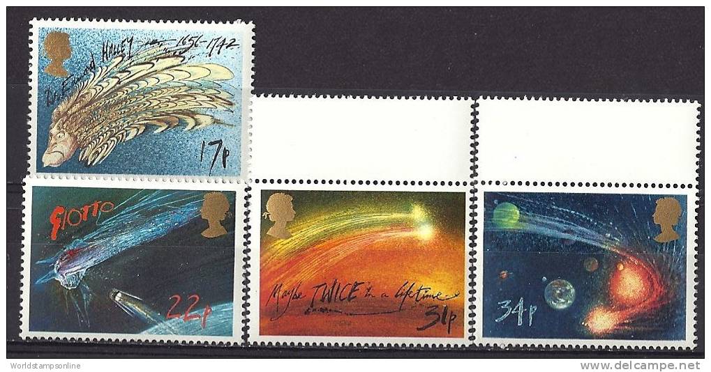 Great Britain, Year 1986 Mi 1060-1063, Return Of The Halley Comet, MNH ** - Astrologie
