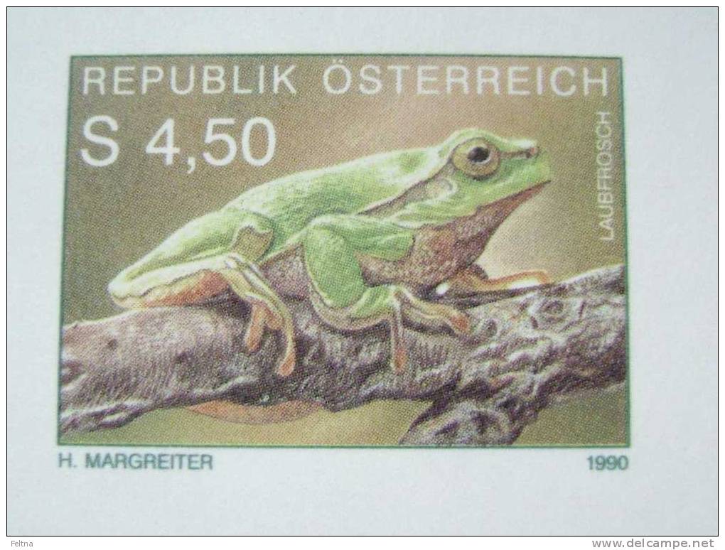 1990 AUSTRIA POSTAL CARD WITH FROG - Rane