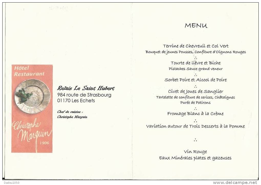 Menu LES AMIS DES 21 DE MONTAUBAN - Menus