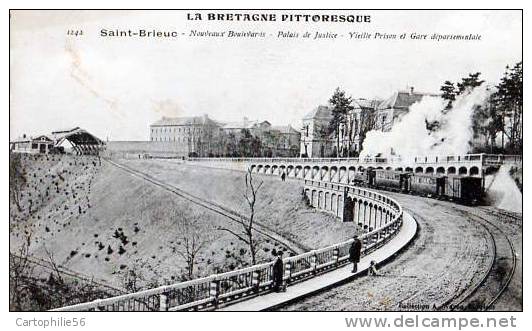 22 SAINT-BRIEUC   - 1242-   Nouveaux Boulevards - Palais De Justice - Vieille Prison Et Gare Départementale - Saint-Brieuc