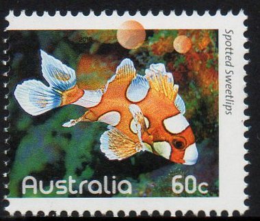 Australia 2010 Fishes Of The Reef 60c Spotted Sweetlips MNH - Mint Stamps
