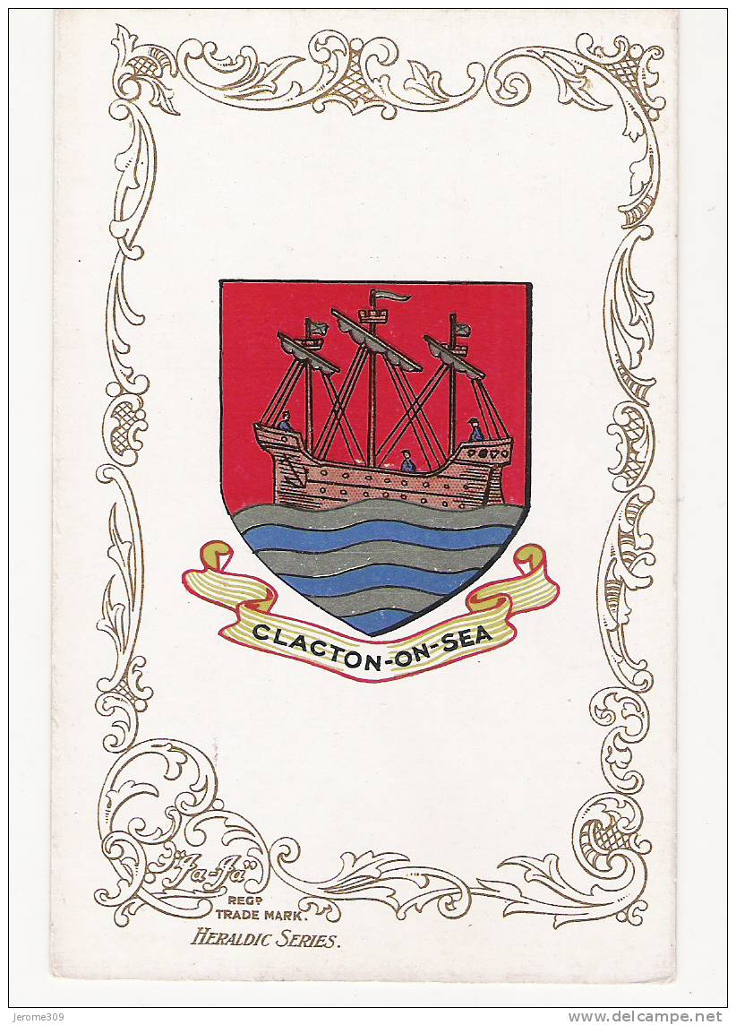 ROYAUME-UNI - CLACTON-ON-SEA - CPA - Clacton On Sea - Coat Or Arms, Blason, Armoiries - Heraldic Series - - Clacton On Sea