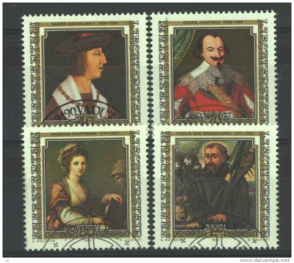 Liechtenstein  :  Yv  750-53  (o) - Used Stamps