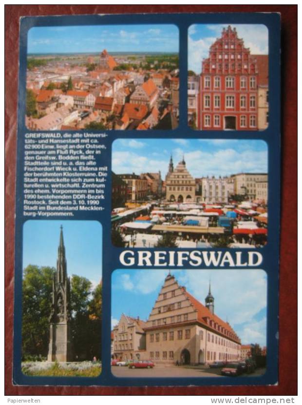 Greifswald - Mehrbildkarte Greifswald + Stadtinfo - Greifswald