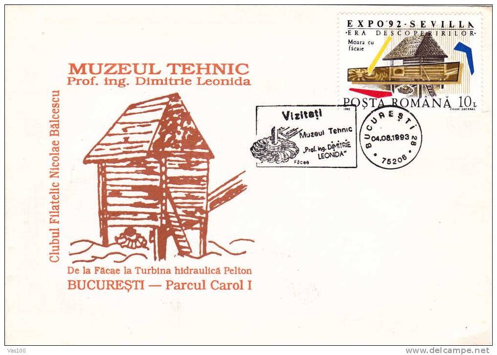 Windmills,moulins,do Die 1983 Special Cover Obliteration Concordante Romania. - Moulins