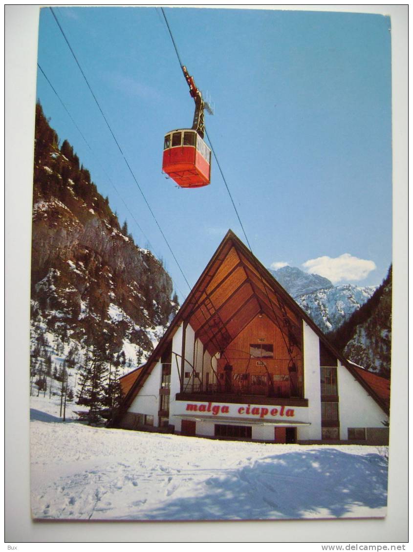 FUNIVIA MARMOLADA  STAZIONE MALGA CIAPELA   TRENTO  VIAGGIATA COME DA FOTO - Funicular Railway