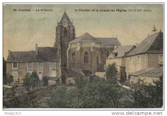 Vivonne - Prieure, Clocher Et Chevet De L'Eglise - Vivonne