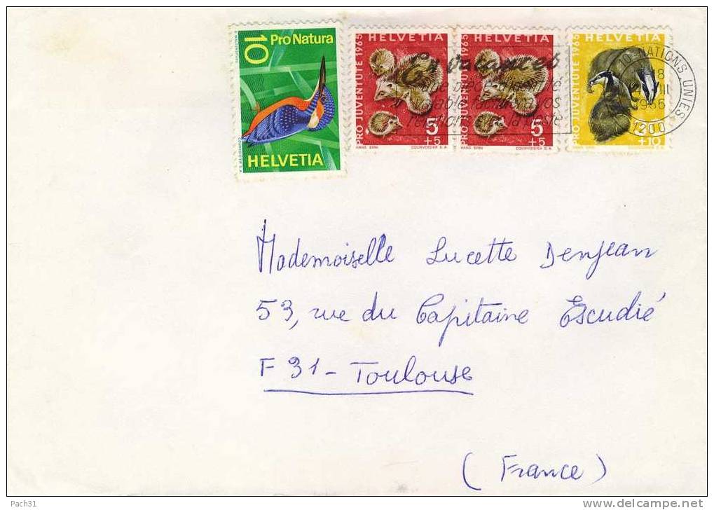 Lettre De Genéve  Genéve Nations-Unies Avec N° 766,2 759 Et 762  1966 - Storia Postale