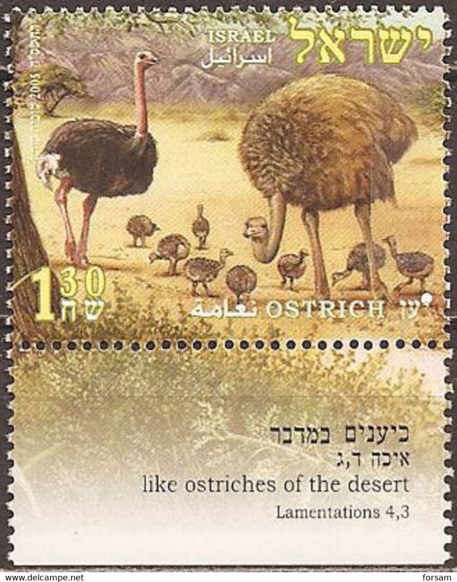 ISRAEL..2005..Michel # 1804...MNH. - Straussen- Und Laufvögel