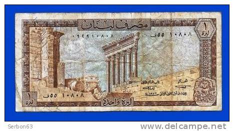 MONNAIE BILLET USAGE BANQUE DU LIBAN ASIE MERIDIONALE 1 LIVRE VENDU EN L'ETAT IMPRIMERIE THOMAS DE LA RUE & COMPANY. - Lebanon