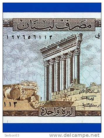 MONNAIE BILLET NEUF BANQUE DU LIBAN ASIE MERIDIONALE 1 LIVRE VENDU EN L'ETAT IMPRIMERIE THOMAS DE LA RUE & COMPANY. - Libanon