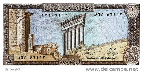 MONNAIE BILLET NEUF BANQUE DU LIBAN ASIE MERIDIONALE 1 LIVRE VENDU EN L'ETAT IMPRIMERIE THOMAS DE LA RUE & COMPANY. - Lebanon