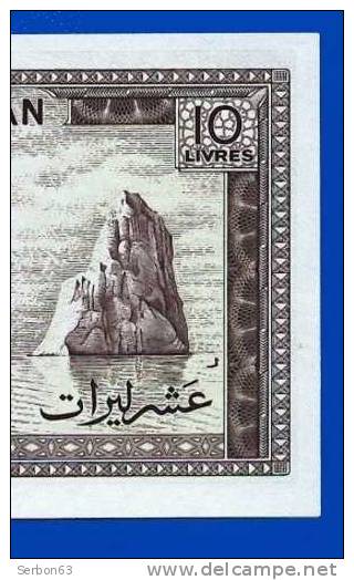 MONNAIE BILLET NEUF BANQUE DU LIBAN ASIE MERIDIONALE 10 LIVRES VENDU EN L'ETAT IMPRIMERIE THOMAS DE LA RUE & COMPANY.