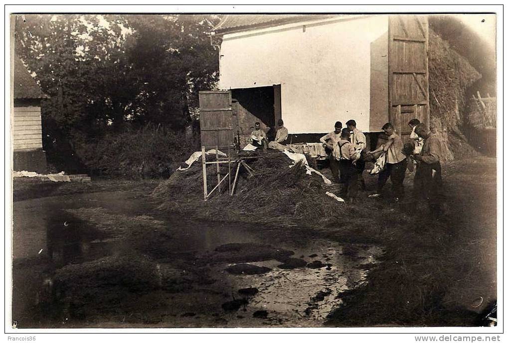 29e D´Infanterie 1909 Grandes Manoeuvres Militaires De L´Est - Toilette à La Ferme - Près Brienne Le Chateau Bar Le Duc - Casernes