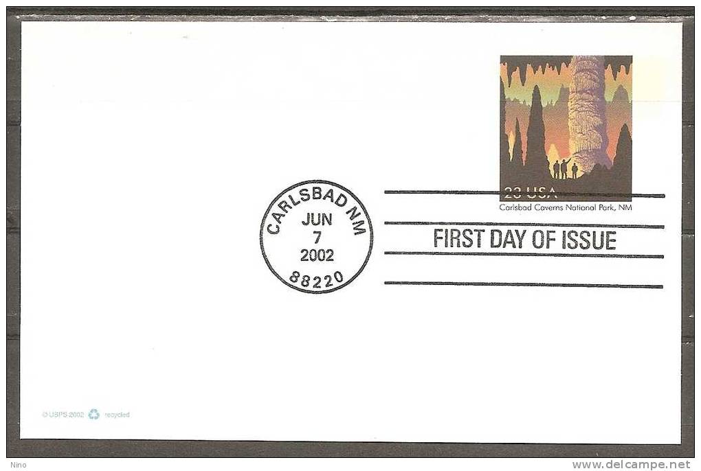 USA. Scott # UX 381 FDC. Postal Card National Park  2002 - 2001-10