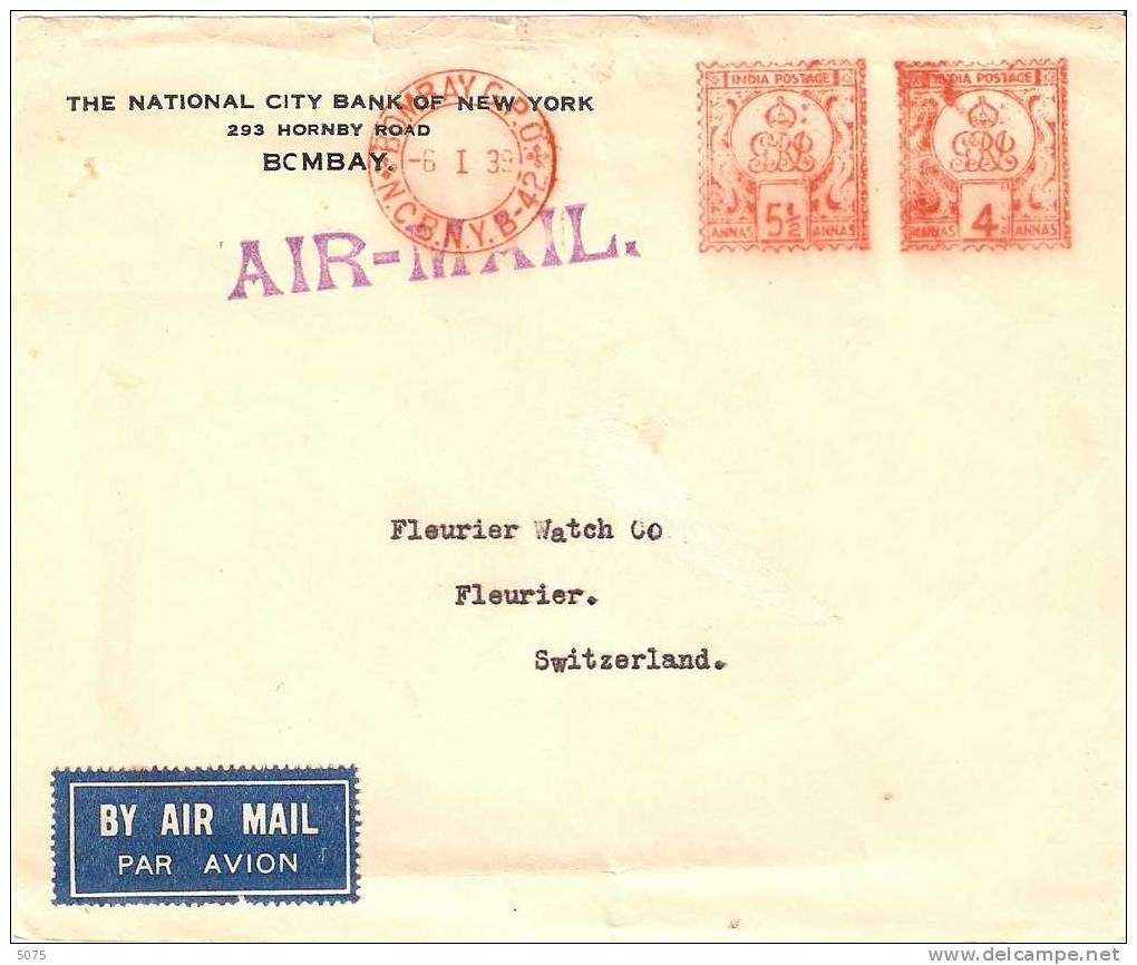 1939 Machine A Affranchir BOMBAY - 1936-47 Roi Georges VI