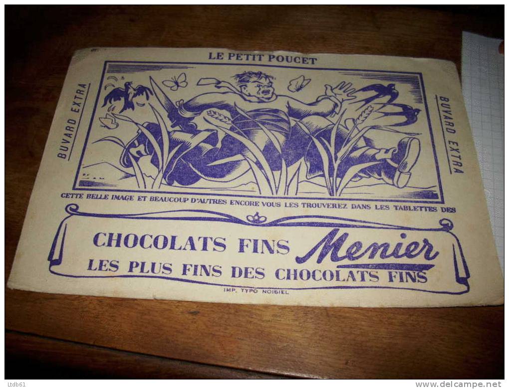 Buvard  Chocolats Fins Menier  Le Petit Poucet - Cacao