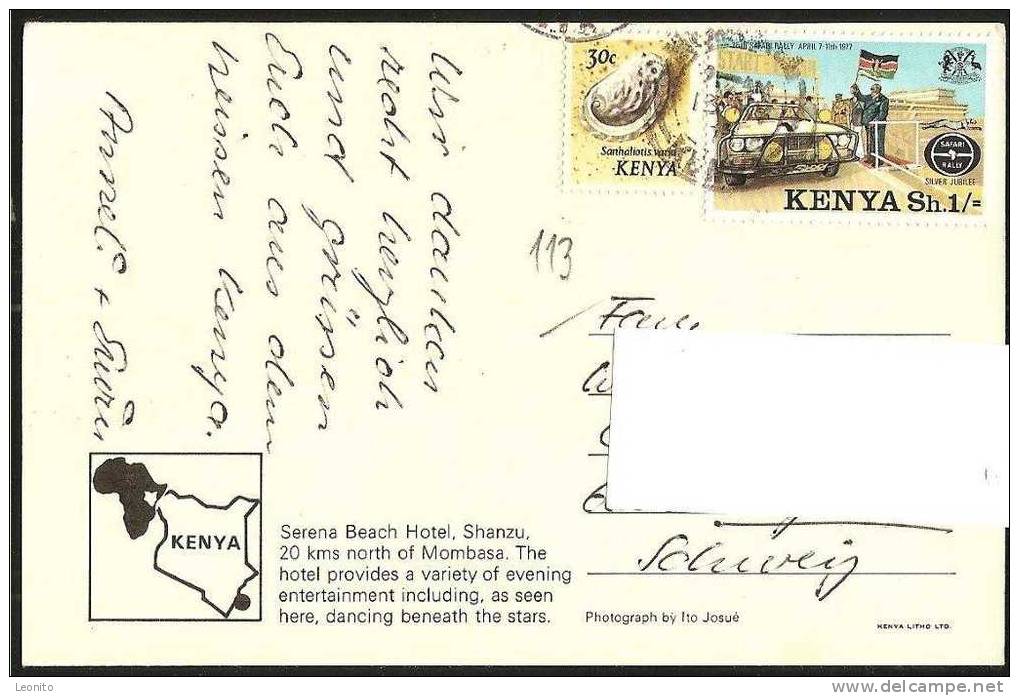 Serena Beach Hotel Shanzu Mombasa Stamp Safari-Rally Kenya 1977 - Kenia