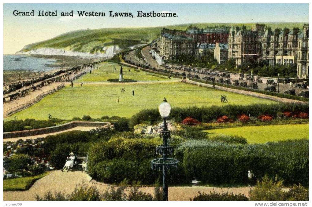 ROYAUME-UNI - EASTBOURNE - CPA - N°42c - Eastbourne, Grand Hotel And Western Lawns - Eastbourne