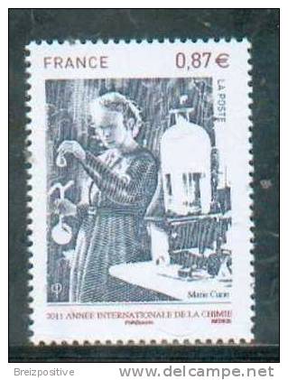 France 2011 - Marie Curie, Prix Nobel, Année Internationale De La Chimie / Nobel Prize, Int´l Year For Chemistry - MNH - Chemistry