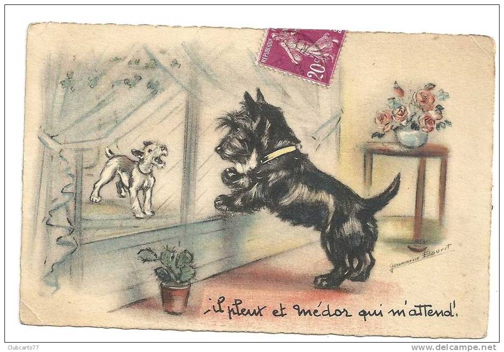 Germaine Bouret (Illustrateur) : Médor Reçoit Un Ami Inaccessible Env 1935 (animée). - Bouret, Germaine