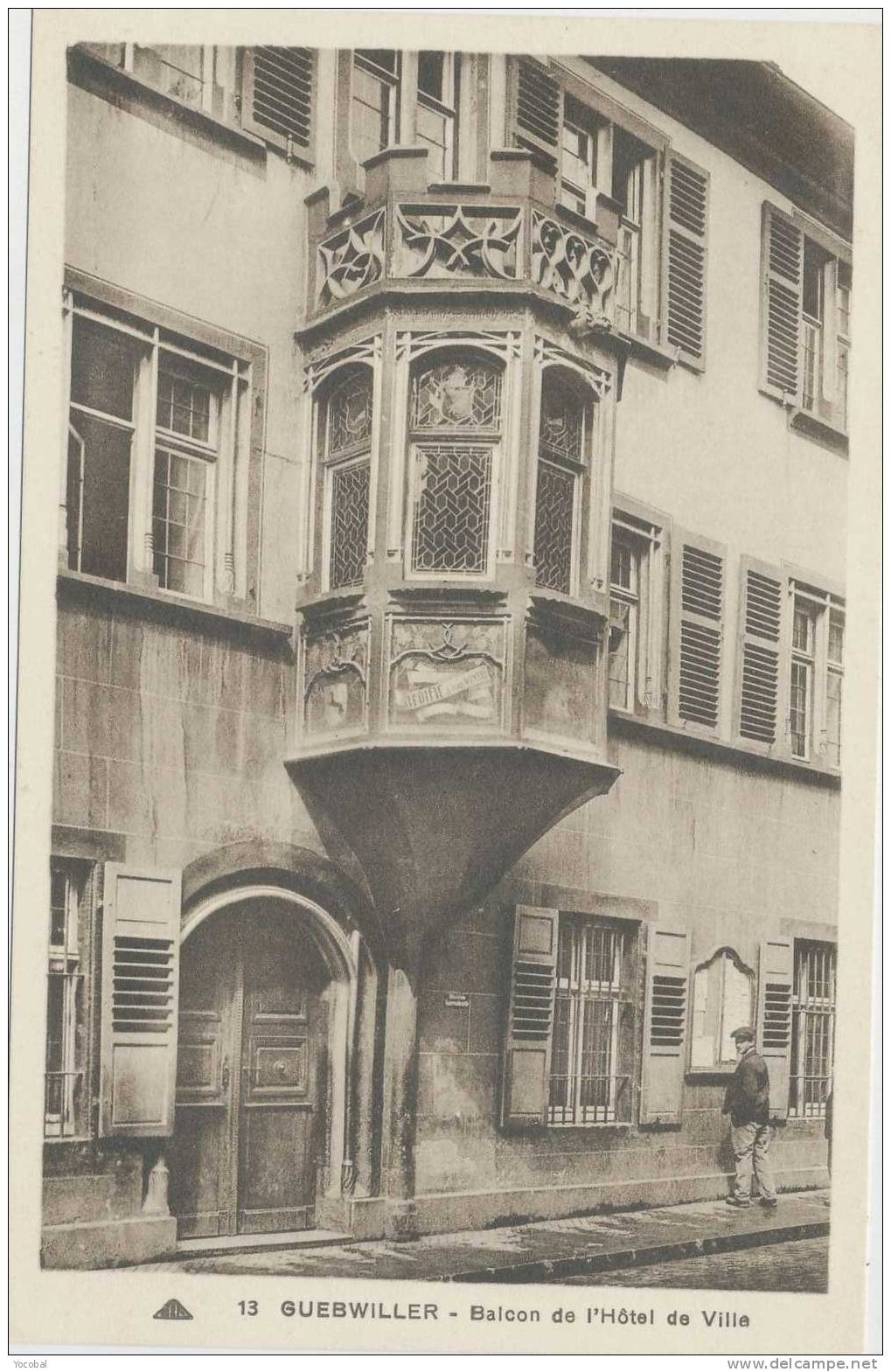 Cp , 68 , GUEWILLER , Balcon De L'Hôtel De Ville - Guebwiller