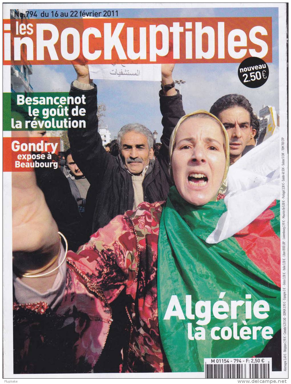 Les Inrockuptibles 794 Février 2011 Algérie La Colère Gondry Expose à Beaubourg - Muziek