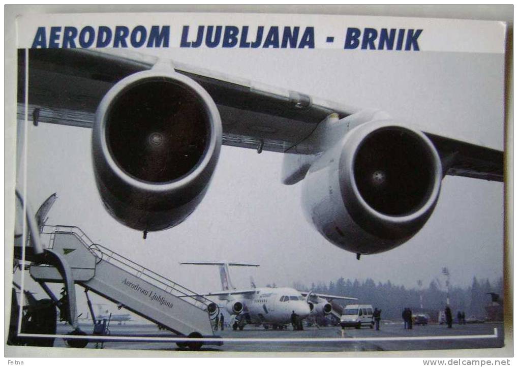 SLOVENIA BRNIK AIRPORT POSTCARD FLUGHAFEN AERODROME AEROPORTO - Aerodrome