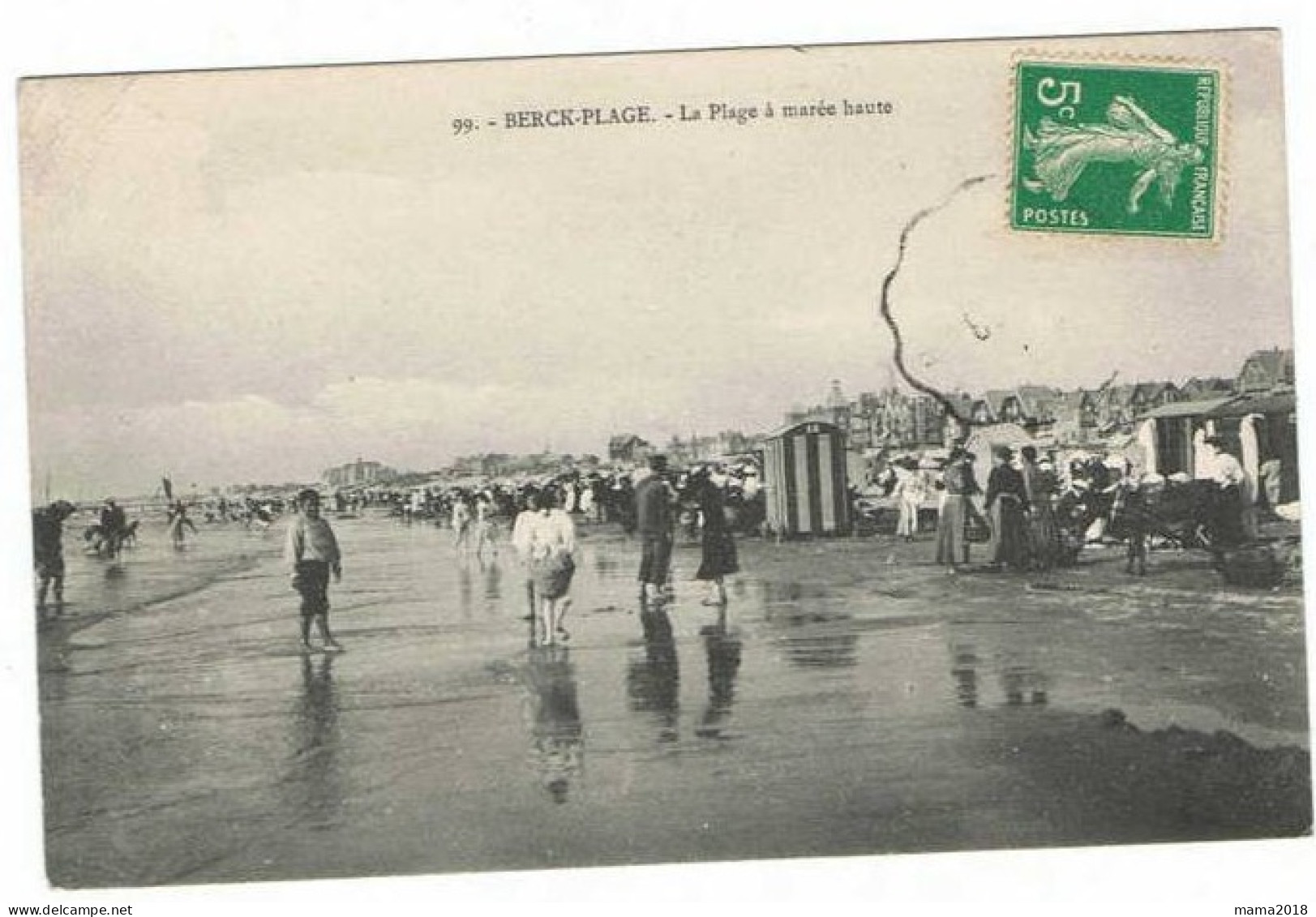 PAS DE CALAIS   Berck    .la Plage A Marée Haute - Berck