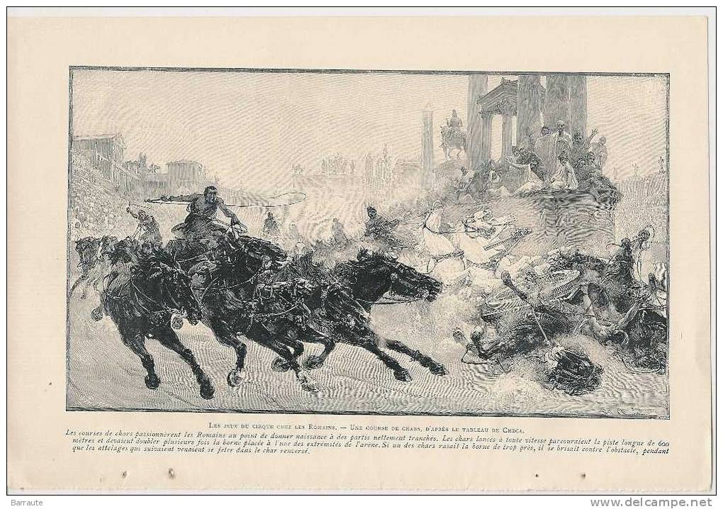 Feuillet Article Actualité De 1901 " LA FUREUR Des Jeux A ROME" Un Peuple Qu´on Gouverne En L´Amusant" - Documents Historiques