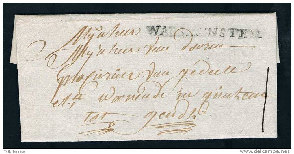 Belgique Précurseur 1781 Lettre Avec Marque "WAESMUNSTER". - 1714-1794 (Paises Bajos Austriacos)