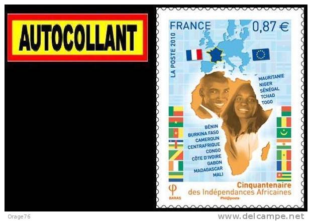 TIMBRES AUTOCOLLANTS   "Cinquantenaire Des Indépendances Africaines" 0.87 € Adhésif - Altri & Non Classificati