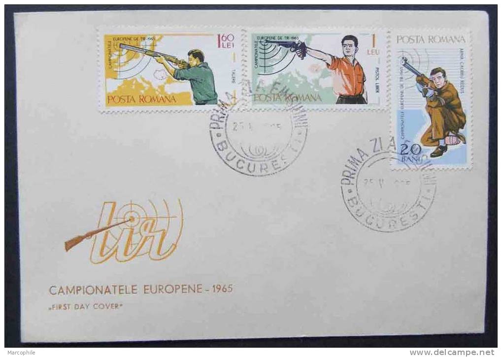 TIR - CHAMPIONNATS D EUROPE / 1965 ROUMANIE FDC  ILLUSTRE (ref 1260) - Tir (Armes)