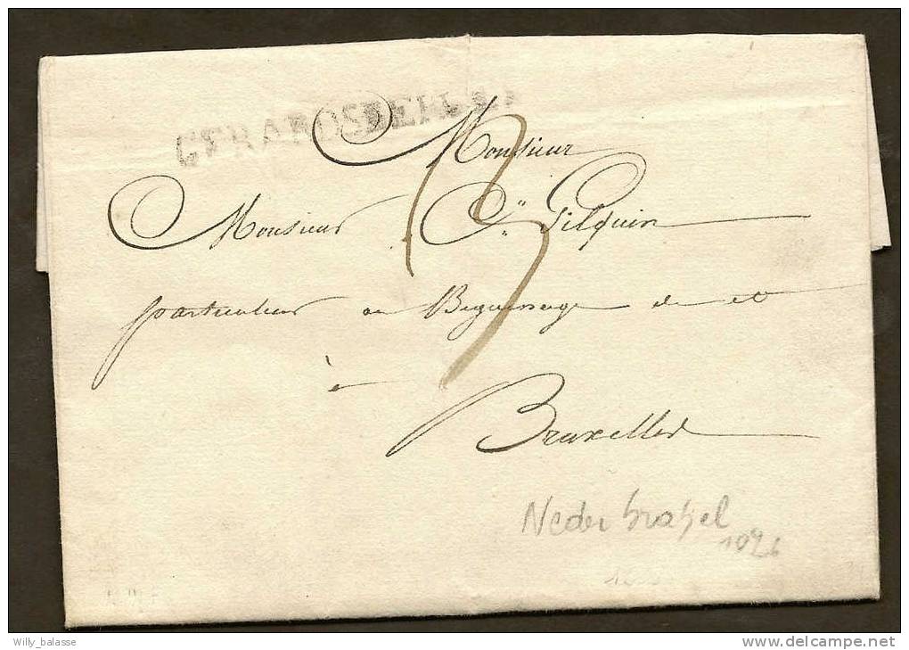 Belgique 1826 Lettre Datée De Nederbrakel Avec Marque Gerards Bergen - 1815-1830 (Periodo Olandese)