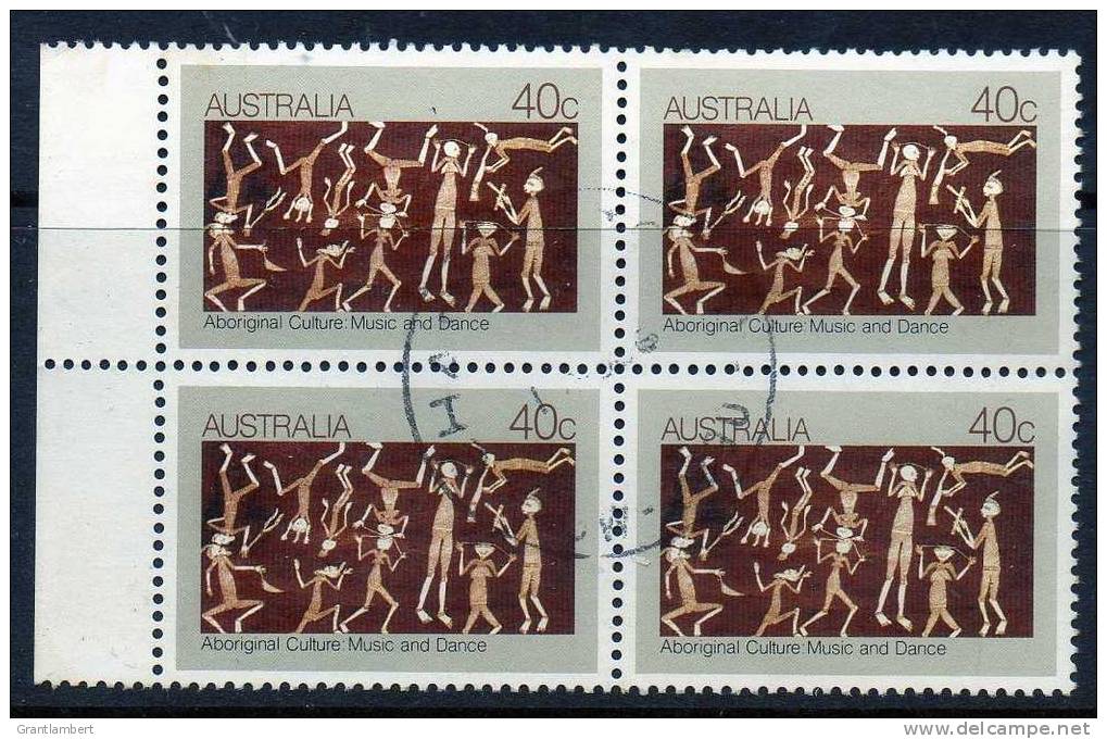 Australia 1982 Aboriginal Culture. Music & Dance 40c Block Of 4 Used  SG 867 - Used Stamps