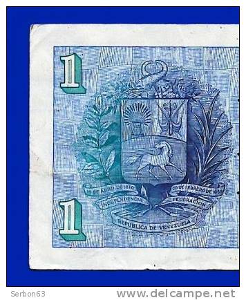 MONNAIE BILLET USAGE VENEZUELA AMERIQUE DU SUD 1 BOLIVAR N° A 83477830 ANNEE 5 OCTOBRE1989 BANCO CENTRAL DE VENEZUELA