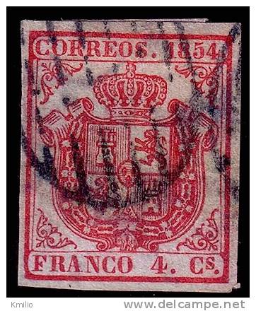 Edifil 33 Usado, 4 Cuartos De 1854 - Used Stamps