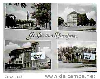 GERMANY PFORZHEIM VUES GRUSS  SALUTI V1954 CY23879 - Pforzheim