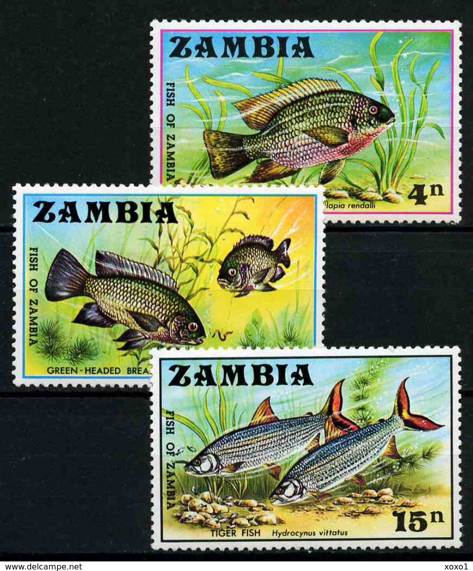 ZAMBIA 1971 MiNr. 74 - 76  Sambia  FISHES  FISHE  POISSONS  3v  MNH** 3,60 € - Fische