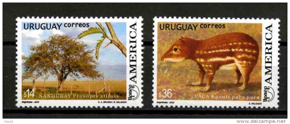 Uruguay 2003 MiNr. 2769 - 2770 AMERICA UPAEP Animals Plants 2v MNH**  7,50 € - WPV (Weltpostverein)